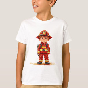 👨🚒 Süßes kleines Feuerwehrmann-Held-Kindergesch T-Shirt