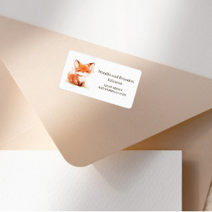 Süßes kleines Fuchs-Baby-Shower-Adressetikett Adressaufkleber