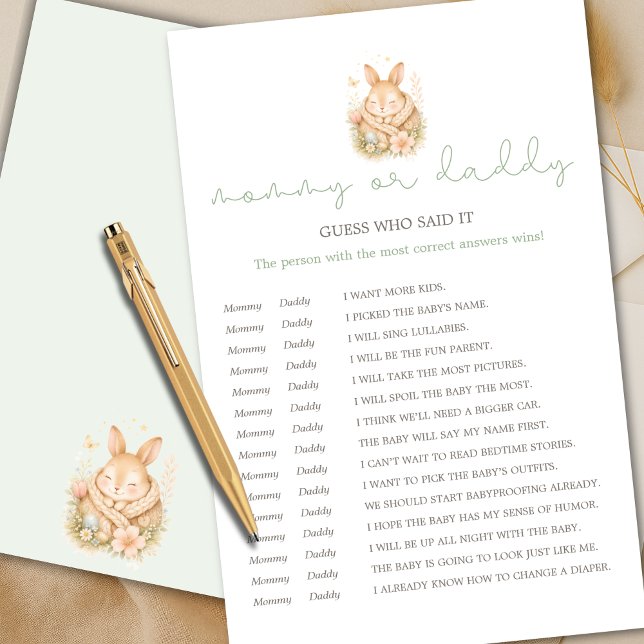 Süßes kleines Häschen-Mama oder Papa, rate wer es  (Von Creator hochgeladen)