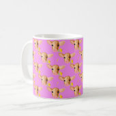 Süßes kleines Kalb mit Blume - Tier Tasse (Vorderseite Links)