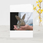 süßes kleines Kaninchen Karte (Gelbe Blume)