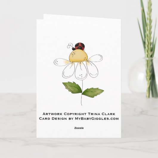 Süßes kleines karte (Rückseite)