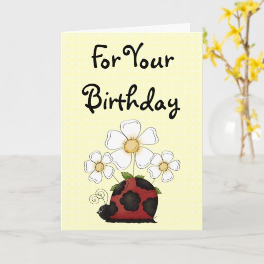 Süßes kleines karte (Gelbe Blume)