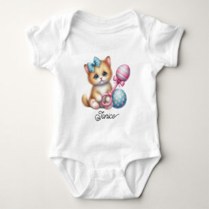 Süßes kleines Kätzchen Baby Strampler