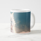 Süßes kleines Kätzchen. Extra große Kaffeetasse Jumbo-Tasse (Vorderseite Rechts)