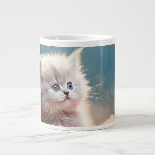 Süßes kleines Kätzchen. Extra große Kaffeetasse  Jumbo-Tasse