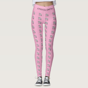 Süßes kleines kenianisches Zebramuster Geburtstag Leggings