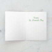 Süßes kleines Kleeblatt St Patrick Karte (Innenseite)
