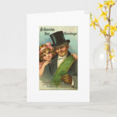 Süßes kleines Kleeblatt St Patrick Karte (Gelbe Blume)