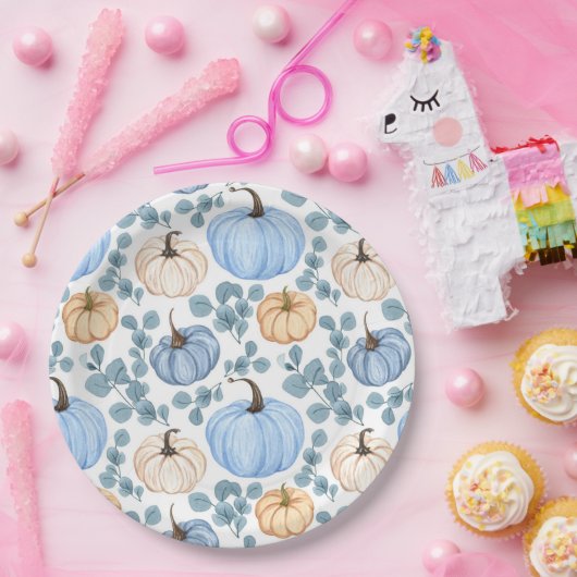 Süßes kleines Kürbis Babydusche Papiere Teller (Party)