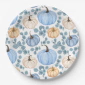 Süßes kleines Kürbis Babydusche Papiere Teller (Vorderseite)