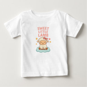 Süßes kleines Lamm – Baby Mädchen Wolken Charm T-shirt