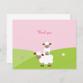 Süßes kleines Lamm danken Ihnen Mitteilungskarten (Vorne/Hinten)
