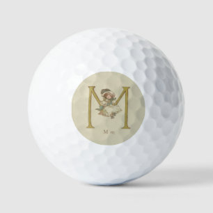 Süßes kleines Mädchen Buchstabe M Golfball