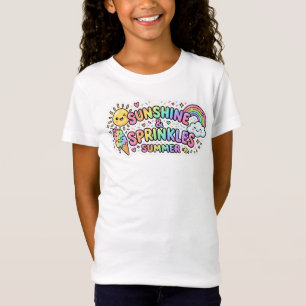 Süßes kleines Mädchen Sommer Design T-Shirt