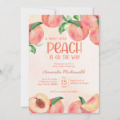 Süßes kleines Pfirsichbaby Dusche Einladung (Vorderseite)