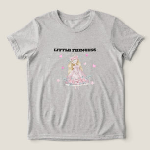 Süßes kleines Prinzessin-T-Shirt für Mädchen   Ros Tri-Blend Shirt