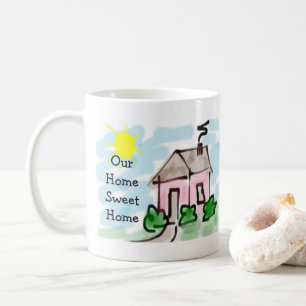 Süßes kleines rosa Haus Unser Heim so süß Kaffeetasse