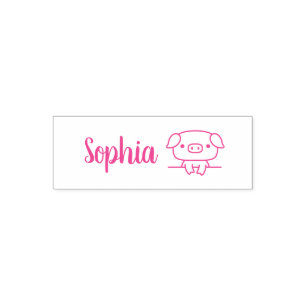 Süßes kleines Schwein, personalisierter Name Permastempel