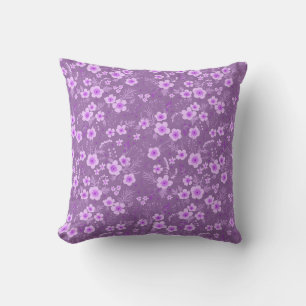 Süßes kleines violettes florales Sommer Muster Kissen