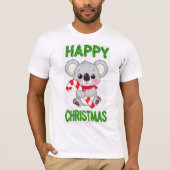 Süßes Koala-Bär-Happy-Christmas-T-Shirt T-Shirt (Vorderseite)