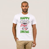 Süßes Koala-Bär-Happy-Christmas-T-Shirt T-Shirt (Vorne ganz)