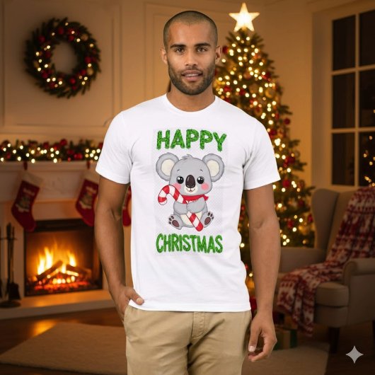 Süßes Koala-Bär-Happy-Christmas-T-Shirt T-Shirt