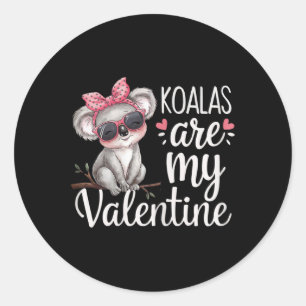 Süßes Koala-Bär-Valentins-Design Koalas Sind Mein Runder Aufkleber
