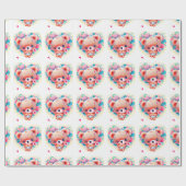 Süßes Koala-Herz Geschenkpapier (Flach)