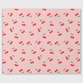 Süßes Koketten-Kirschmuster Geschenkpapier (Flach)