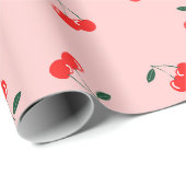 Süßes Koketten-Kirschmuster Geschenkpapier (Rolleneckpunkt)