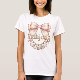 Süßes, kokettes rosa Mahjong-Armband für Damen T-S T-Shirt