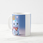 Süßes königliches Maskottchen Kaffeetasse (Vorderseite Links)