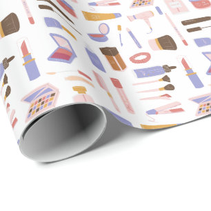 Süßes Kosmetik-Makeup-Muster Geschenkpapier