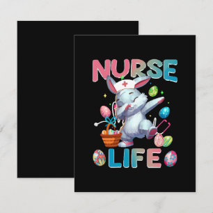 Süßes Krankenpfleger-Leben Dabbing-Osterhase RSVP Karte