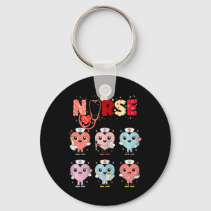 Süßes Krankenschwester-Herzen-Valentinstag-Design Schlüsselanhänger