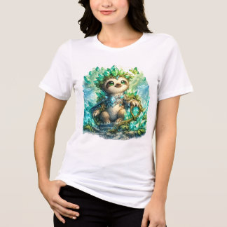 Süßes Kristallfaultier Frauen T-Shirt | Kawaii Fan Tri-Blend Shirt