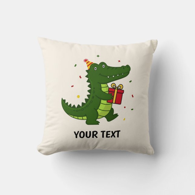 Süßes Krokodil-Geschenk Kissen (Vorderseite)
