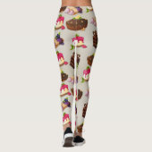 Süßes Kuchen Dessert Muster Leggings (Rückseite)