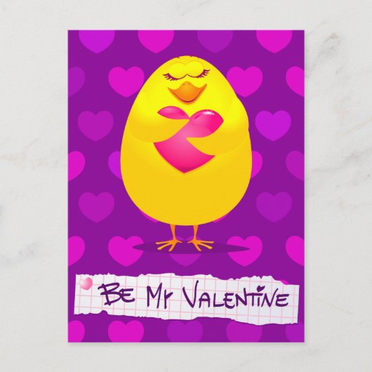 Süßes Küken in Liebe, Postkarte (Vorderseite)