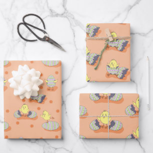 Süßes Küken-Muster-Oster-Geschenkpapier-Bögen Geschenkpapier Set