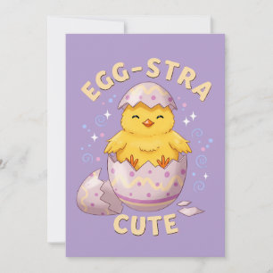 Süßes Küken und cooler Osterhase Feiertagskarte