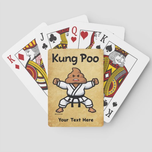Süßes Kung Poo Karate Spielkarten (Rückseite)
