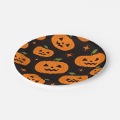 Süßes Kürbis-Halloween-Spooky-Muster Pappteller (Schrägansicht)