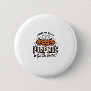 Süßes Kürbis-Lehrer-Halloween-Design_1 Button