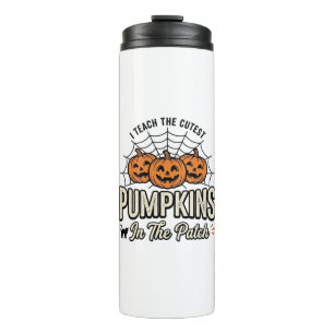 Süßes Kürbis-Lehrer-Halloween-Design_1 Thermosbecher