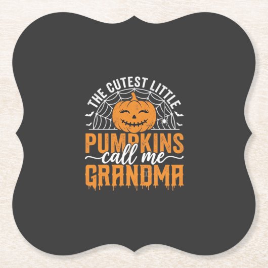 Süßes Kürbis-Oma-Halloween-Design_1 Untersetzer (Vorderseite)