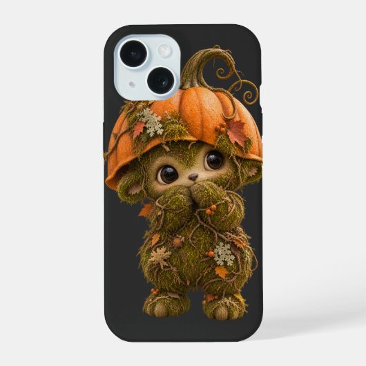 Süßes Kürbis-Waldtier iPhone 15 Hülle (Rückseite)
