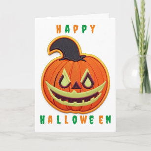Süßes Kürbisfeld Halloween-Karte Feiertagskarte