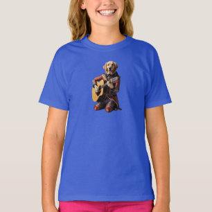 Süßes Labrador Retriever Rockstar Kinder T-Shirt